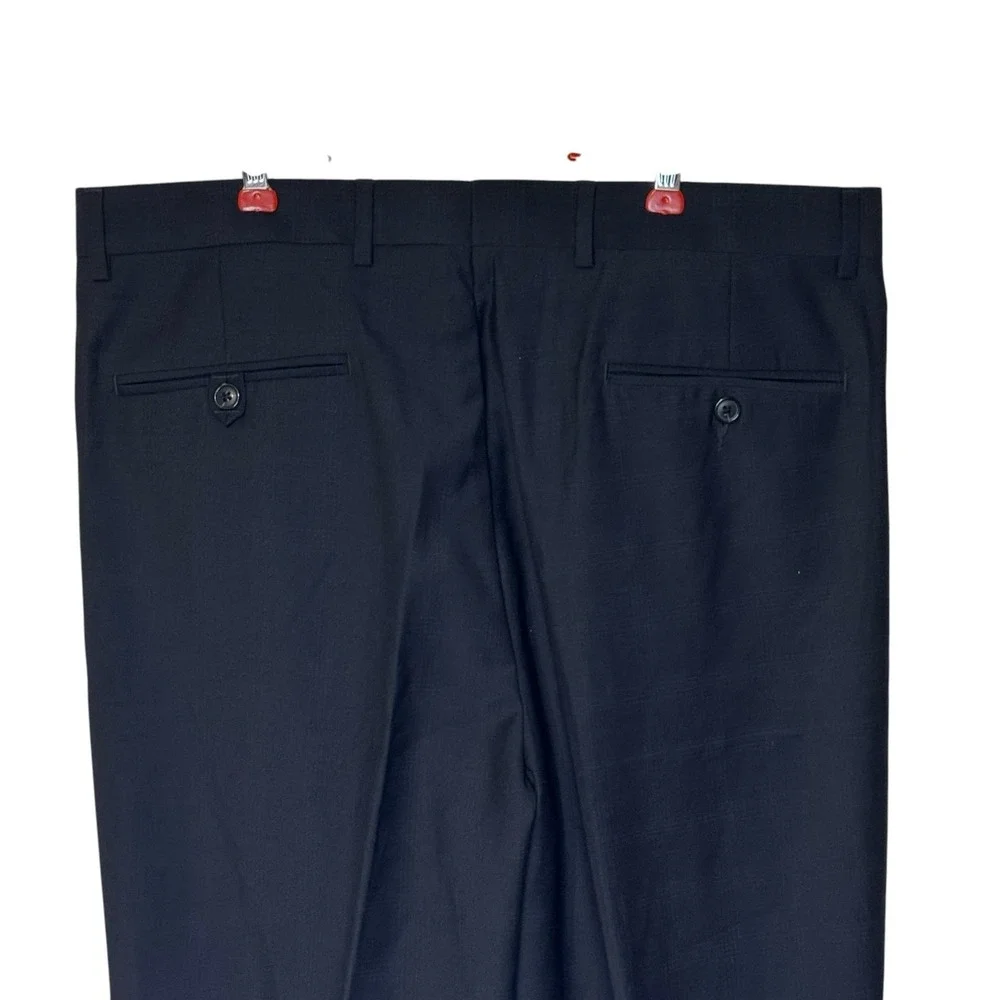 Roundtree & Yorke Mens Pants Pleated Shirt Gripper Easy Care Black 36x30 NWT